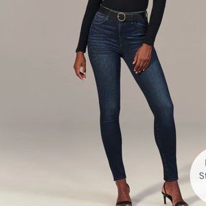 Abercrombie Curve Love High Rise Super Skinny Jeans Dark wash Size 26S